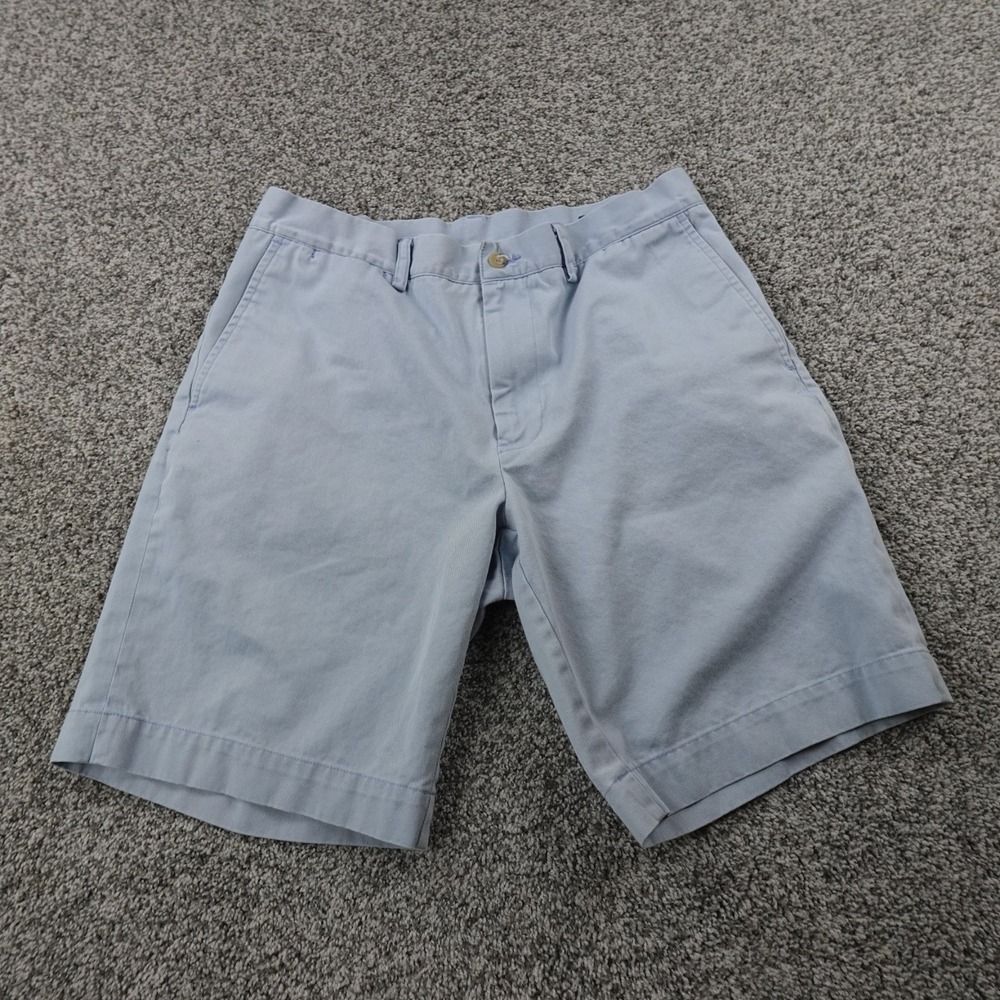 Polo Ralph Lauren Shorts Mens 32 Blue Chino Bermuda Casual Preppy Dad Flat Front